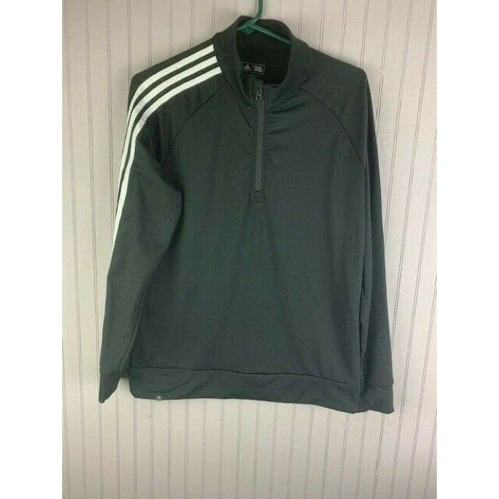 Adidas Womens Track Jacket Black Size Large Long Sleeve 1/4 Zip